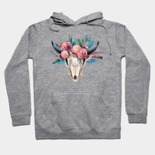 Animal Skull with flower crown Hoodie